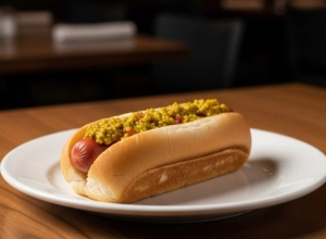 Mustard Relish Hot Dog